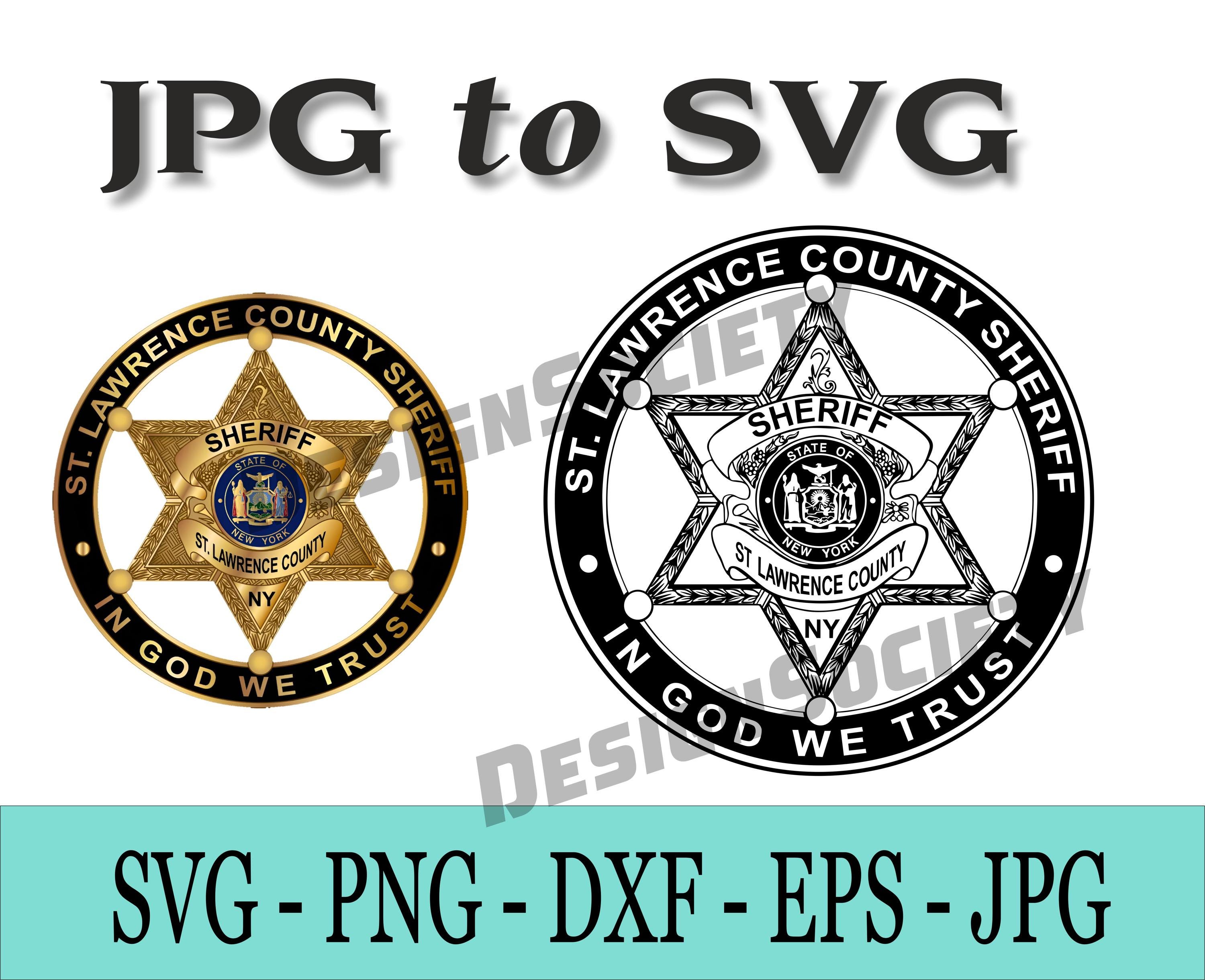 Custom Sheriff Badge Logo - Vector SVG DXF PNG (Digital Download)