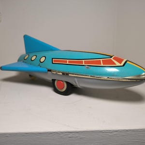 Vintage Rare Tin toy friction MOON EXPRESS ROCKET Space Ship 1950/1960s