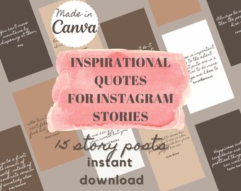 15 citations pour des histoires| Pack Histoires IG| Modèles d'articles| Pack de contenu| Kit d'histoires Instagram