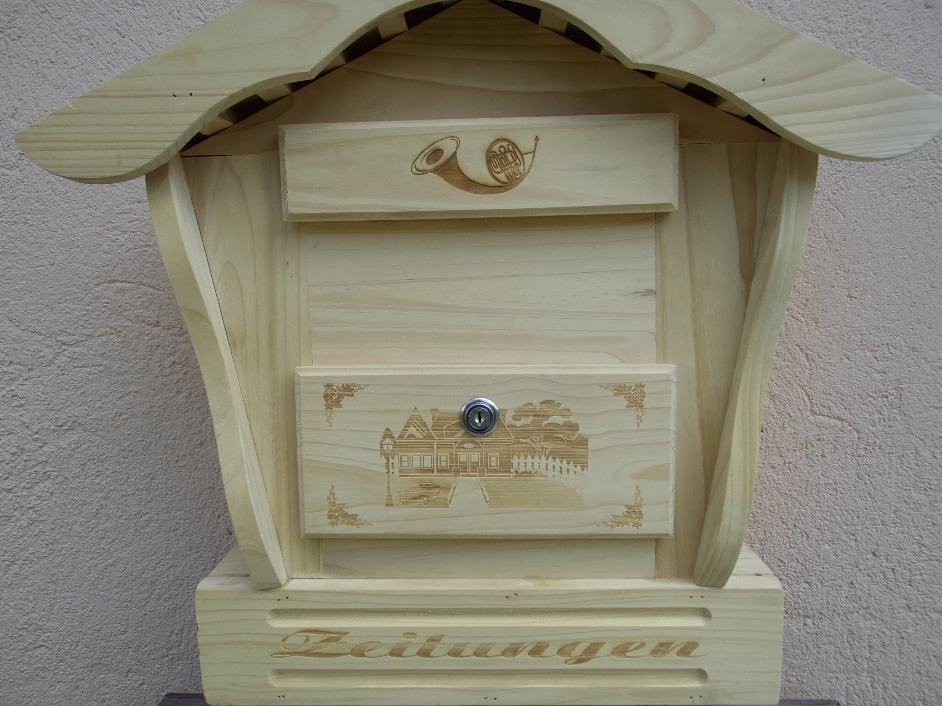 Briefkasten Mit Zeitungsfach Landhaus