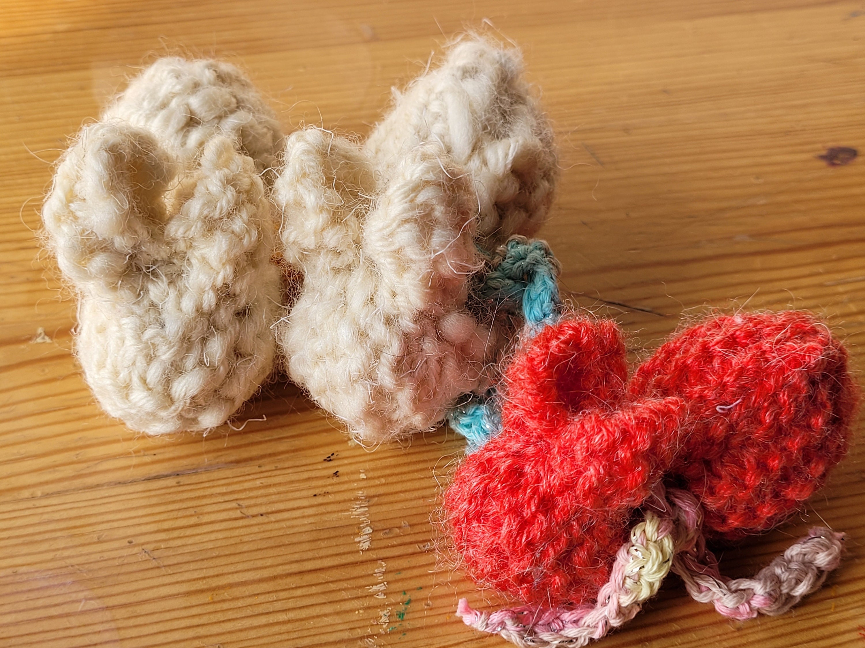 Famille de Lapins en Laine