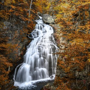 New Hampshire Autumn Waterfall, White Mountains National Forest