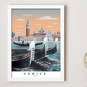 Italy Travel Poster Venice Print World Travel Print Europe Travel Poster Italy Venice Landscape Art Print Travel Wall Decor Arty Gift