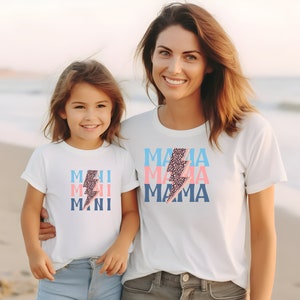 Mini Tee, Matching Tee, Mini and Mama Tees, Lightning Bolt Tee