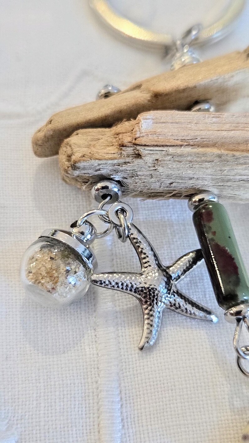Sand Keychain Driftwood and Beach Sand Keychain - Etsy