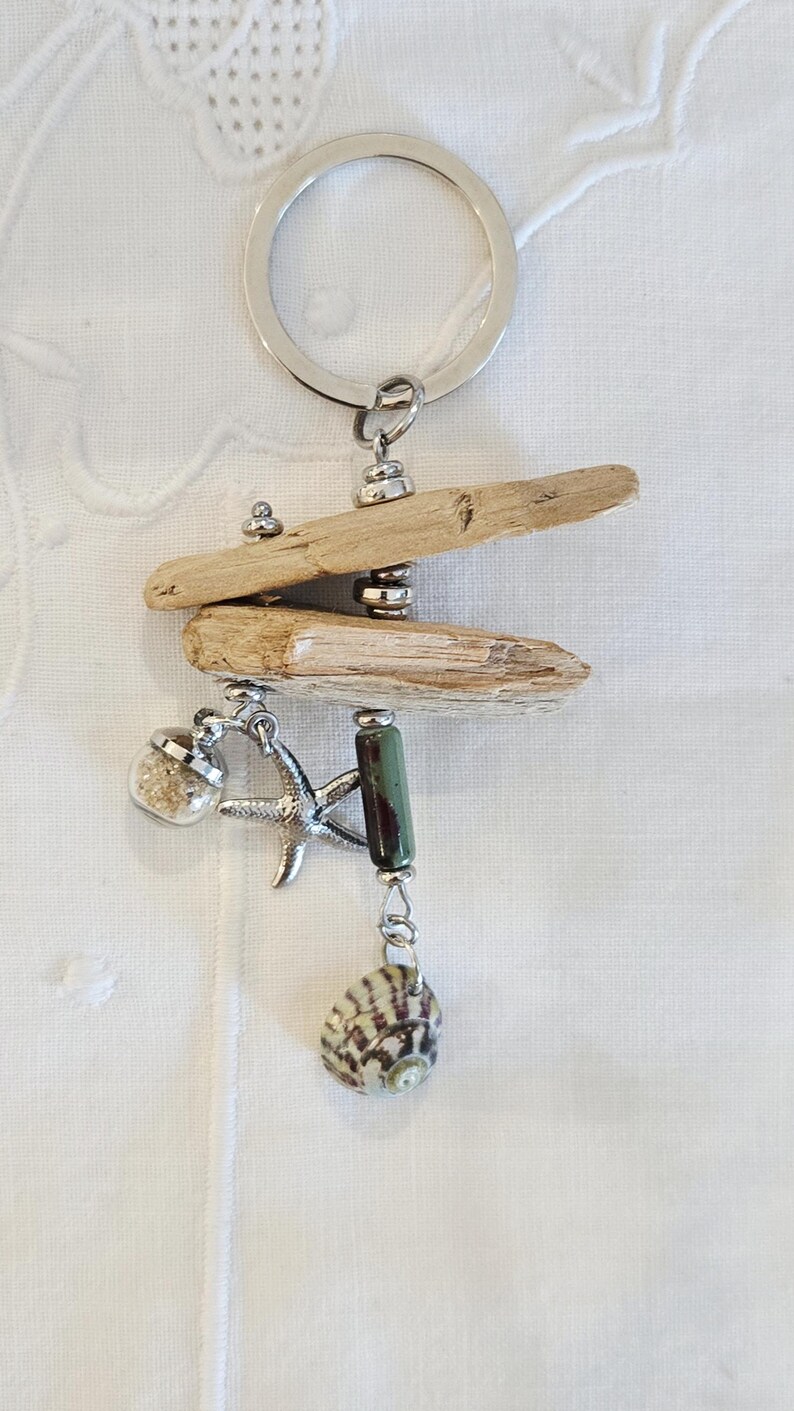 Sand Keychain Driftwood and Beach Sand Keychain - Etsy