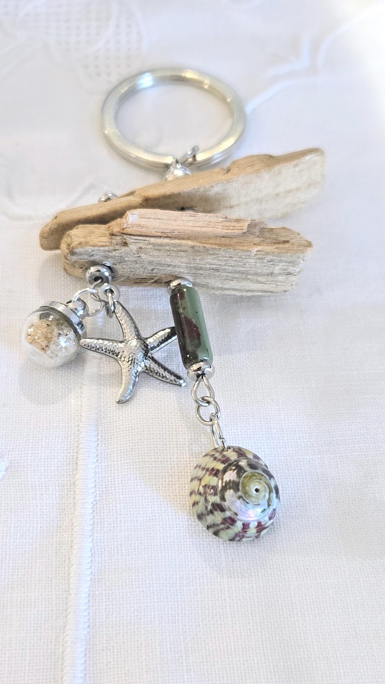 Sand Keychain Driftwood and Beach Sand Keychain - Etsy