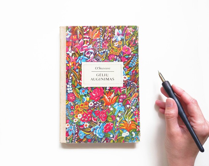 Upcycled 1970s Diary With Floral Illustrations | Book Cover Notebook ...