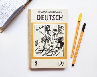 Upcycled Notebook Made from an Old German Textbook | Recycled Journal | Vintage Diary | 90 gsm Paper Altered Book | Handmade Blank Notebook