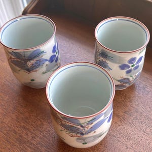 Vintage Asiatische Teetassen- 3er-Set
