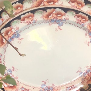 RARE Alfred Meakin Ltd England Normandy Royal Semi Porcelain Oval Platter - Stamped 13 1/2&quot;