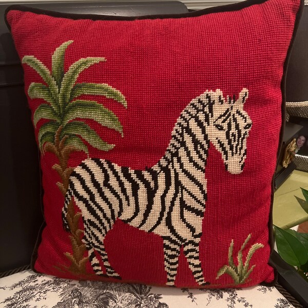 Needlepoint Pillow Etsy
