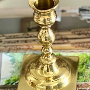 Vintage Solid Brass Candlestick Holder