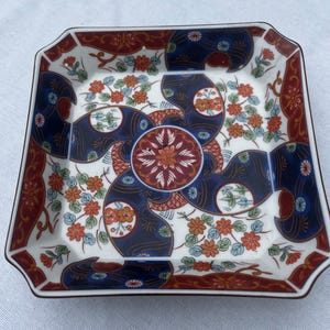 Vintage Imari Style Porcelain square dish