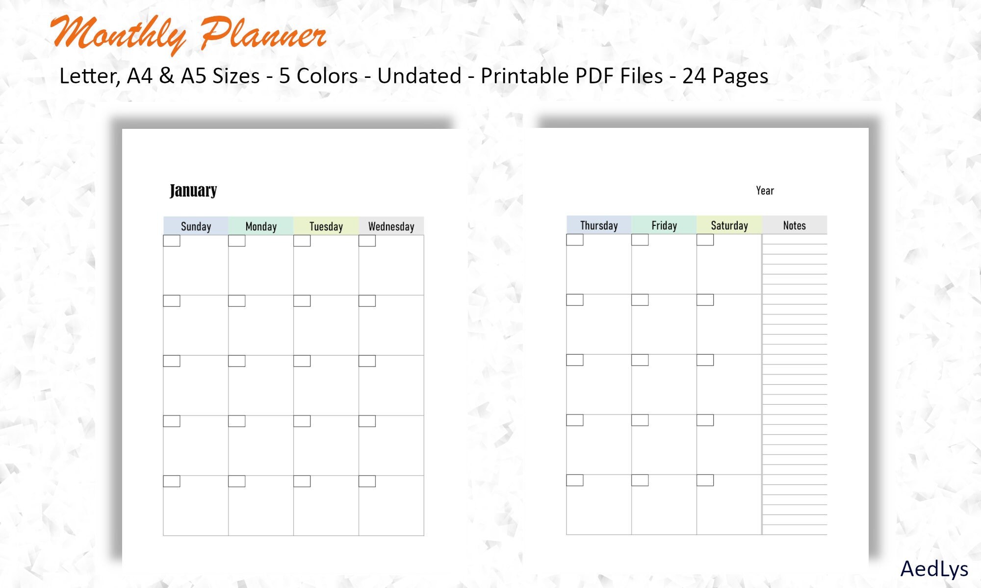 2020 Printable Planner Daily, Weekly, Monthly, And Yearly