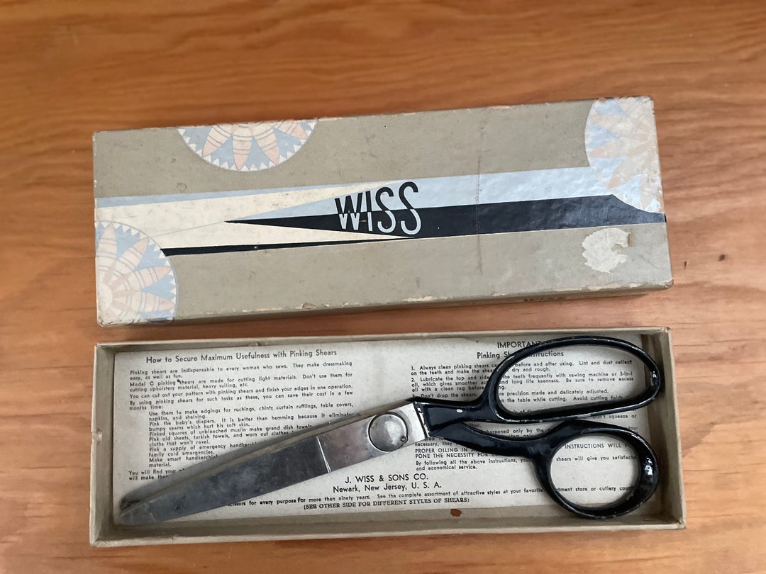 Wiss Vintage Pinking Shears in Original Box With Paperwork Etsy