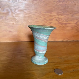 Silvers Springs Florida swirl pattern pottery vase ca 1950-65 made by Henry Graack