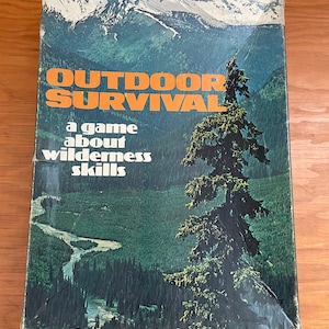 Vintage (1972) Outdoor Survival board game. Wilderness Skills Game. Avalon Hill Bookcase Series.