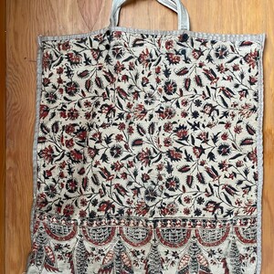70&#39;s indian print cloth tote