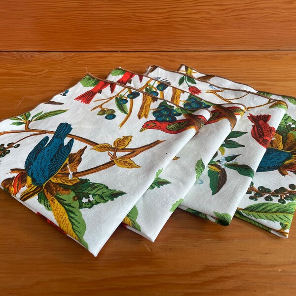 Bird Napkins Etsy