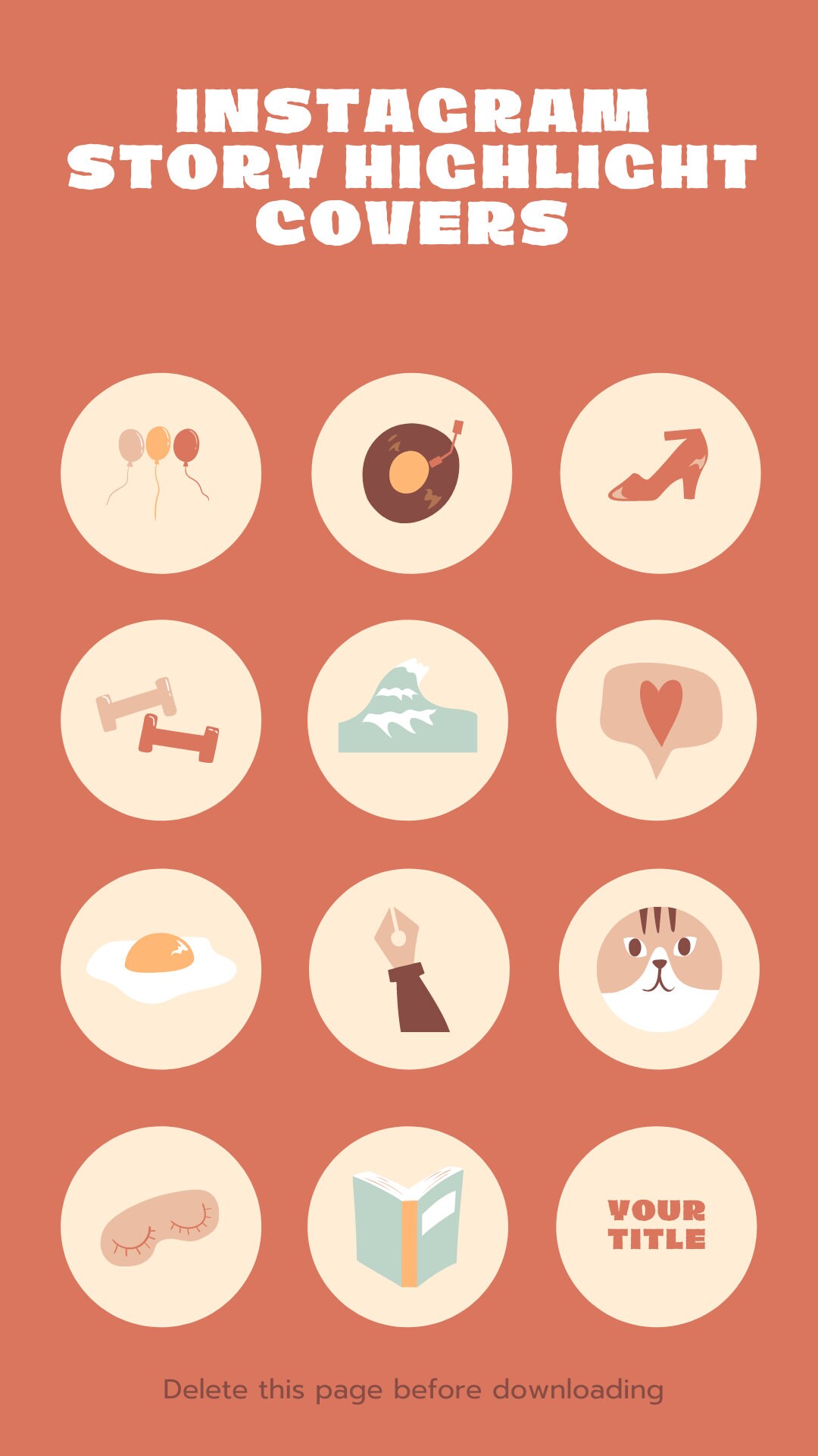 Modern Art Instagram Highlight Icons Bright Colors Social Etsy