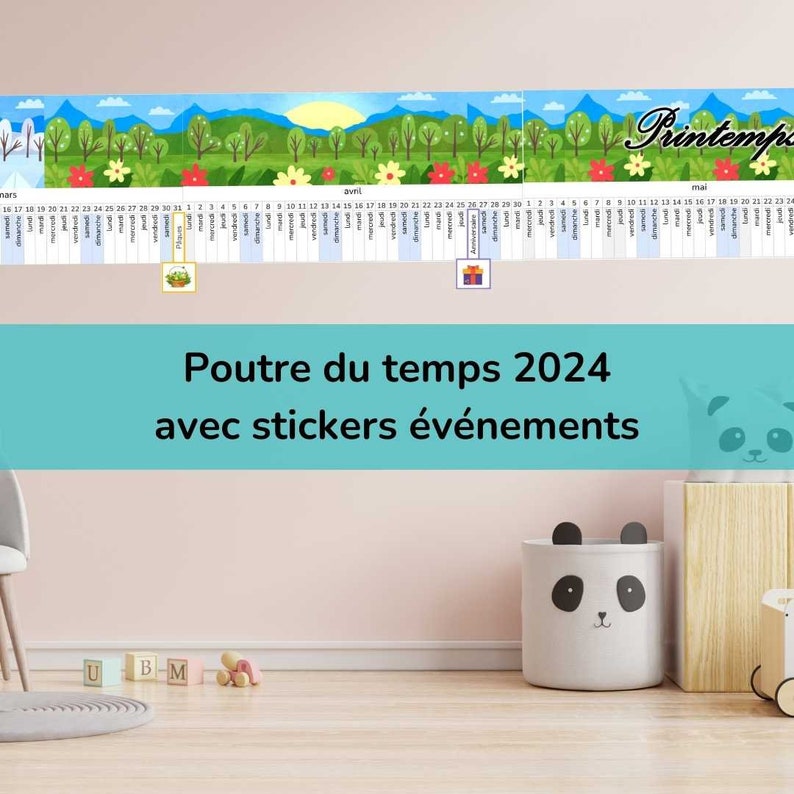 Poutre du temps Montessori 2024 image 3