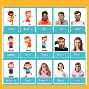 Cartes d'apprentissage des émotions