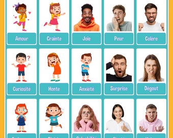 Cartes d'apprentissage des émotions