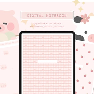 Digital Notebook | Kawaii Notebook | 10 Hyperlinked Tabs | GoodNotes Planner | Digital Bullet Journal | GoodNotes, Noteshelf, Notability
