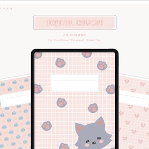 Digitales Cover | Kawaii Digitales Cover | Notizbuchhülle für GoodNotes, Noteshelf, Notability ©PaperPigCo
