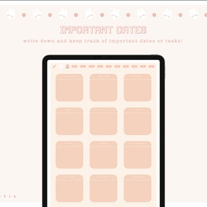 Digitales Notizbuch, süßes Notizbuch mit 10 verknüpften Tabs, Digital Planner Journal für GoodNotes, Noteshelf, Notability Bild 4