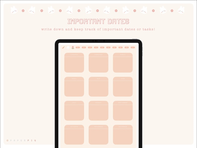 Digitales Notizbuch, süßes Notizbuch mit 10 verknüpften Tabs, Digital Planner Journal für GoodNotes, Noteshelf, Notability Bild 4