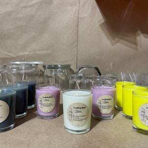 Votive Candle in Glass Cups - 100% Soy Wax - Choose from Many Scents or Unscented