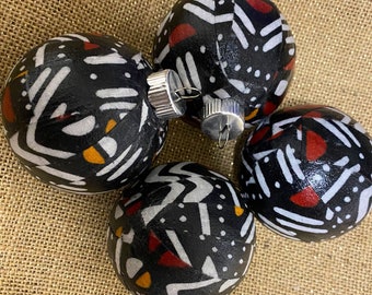 Africa Print African Ornaments - Christmas Ornaments - African Ornaments - Nubian Grace - Handmade Ornaments - Cute Ornaments