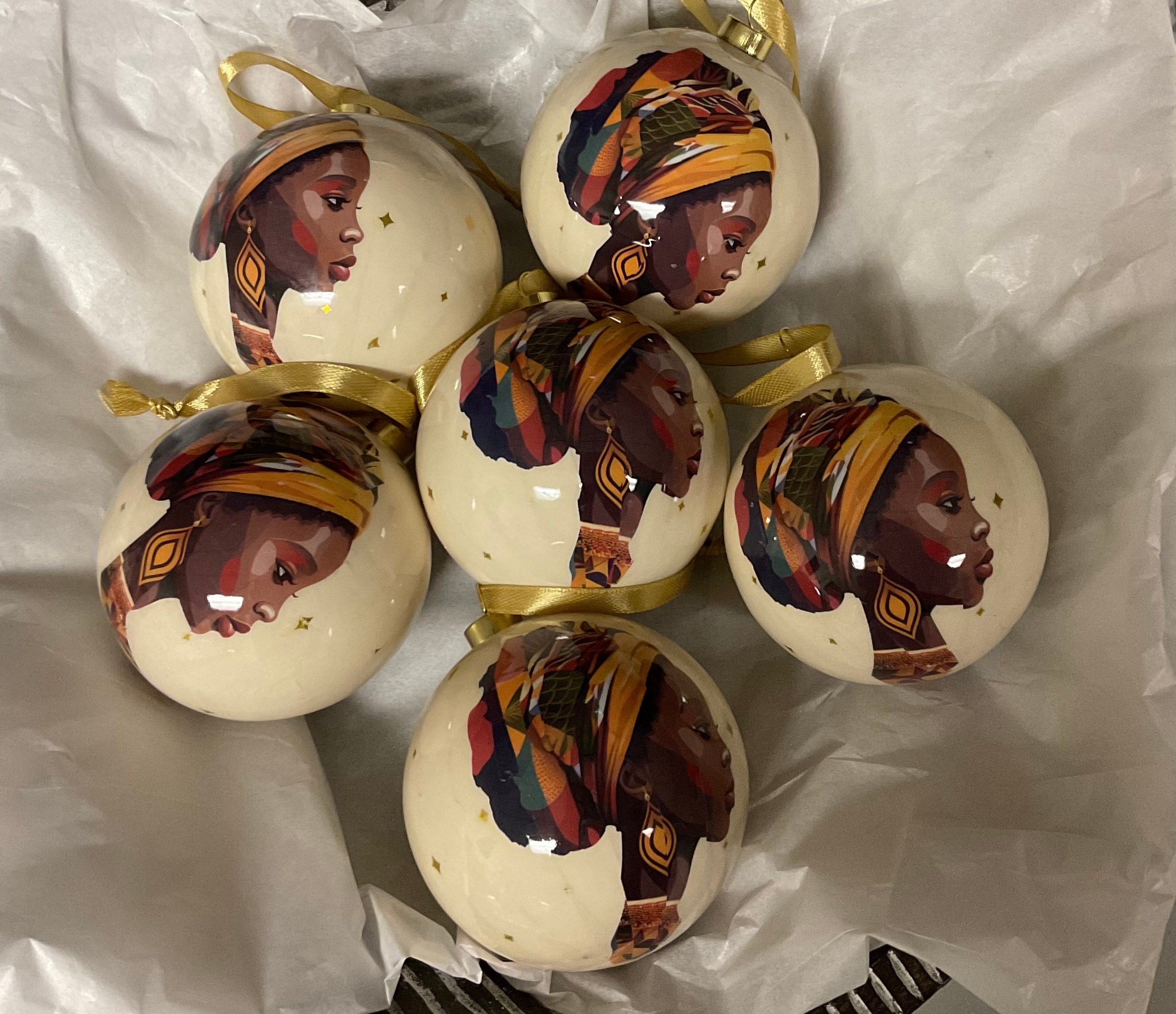 Black Woman Ornaments - African American Christmas Ornaments - Handmade ...