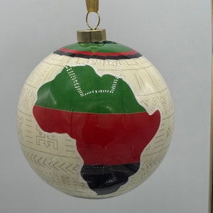 African Map Ornaments African American Christmas Ornaments Handmade Ornaments Nubian Grace Kwanzaa Ornaments image 2