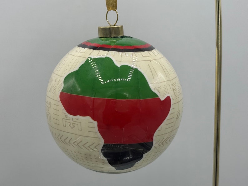 African Map Ornaments African American Christmas Ornaments Handmade Ornaments Nubian Grace Kwanzaa Ornaments image 2