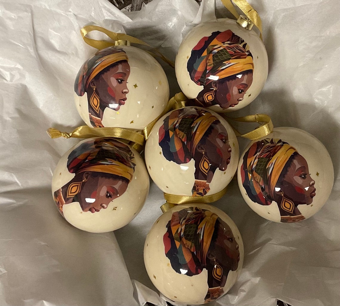 Black Woman Ornaments African American Christmas Ornaments Handmade ...