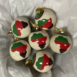 African Map Ornaments African American Christmas Ornaments Handmade Ornaments Nubian Grace Kwanzaa Ornaments image 3