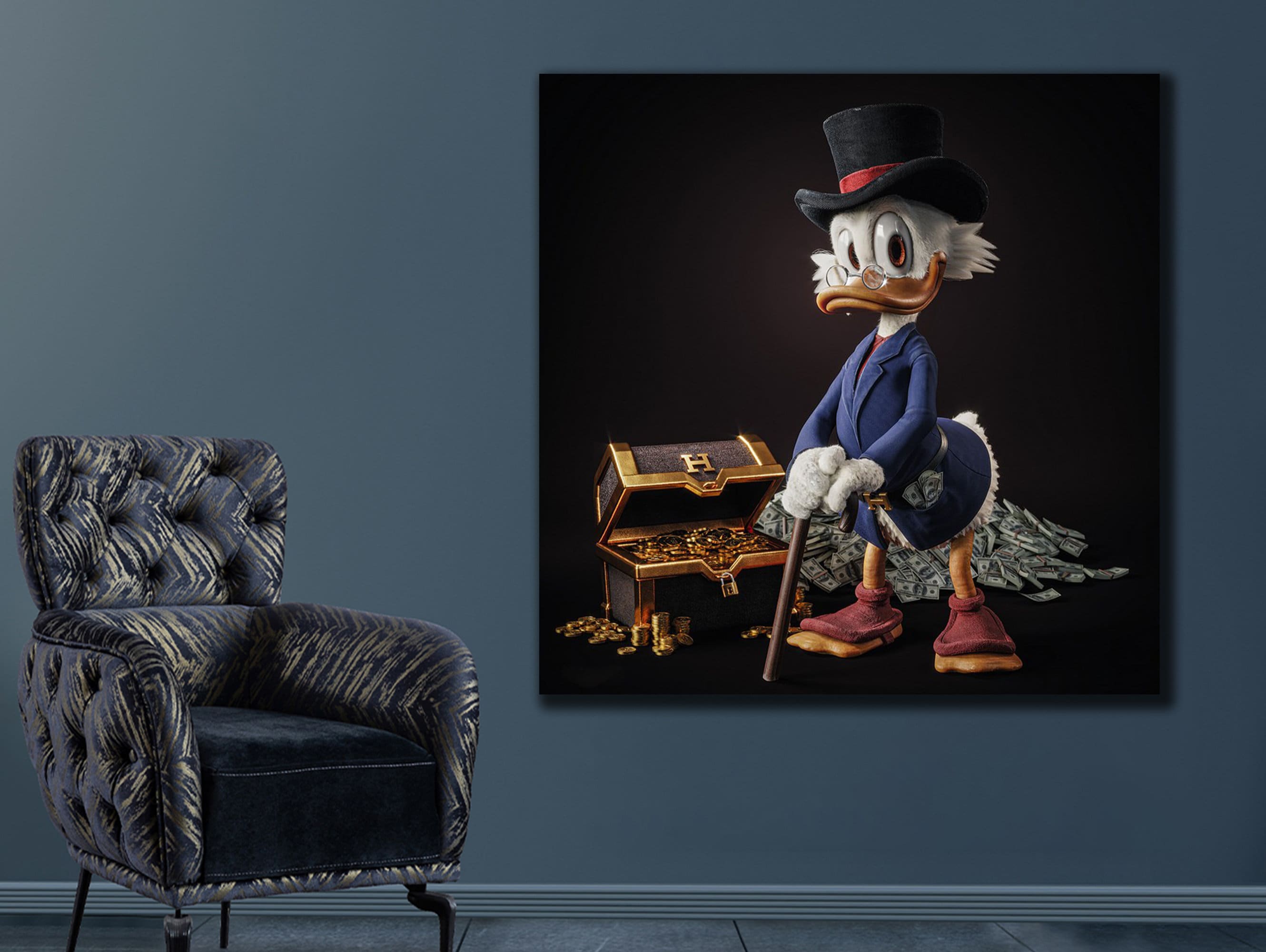 Dagobert Duck Picsou X Louis Vuitton X C, Painting by Art_abc_colours