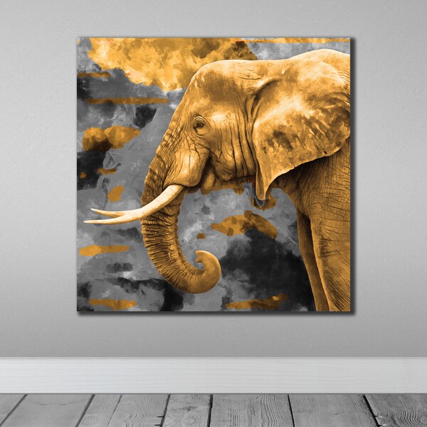 Elephant Canvas Etsy