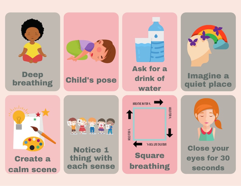 Create a Calm Box for Kids; Coping Skills; CBT; Therapy Box; Printable ...
