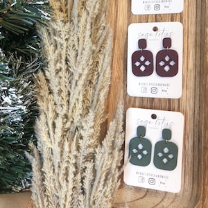 Holiday Aspen - Handmade Polymer Clay Earrings