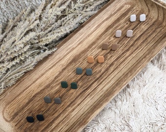 Minimalist Studs - Handmade Polymer Clay Earrings