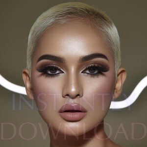 AI Female Model Portrait: Beauty stockfoto (digitale download)