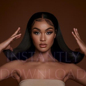 AI Female Model Portrait: Beauty stockfoto (digitale download)