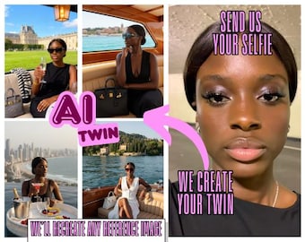 Custom AI Twin Poster, Digital Portrait From Photo (PDF, JPG)