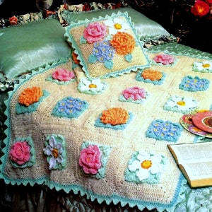 Grandma's Garden Afghan | Creative Grandma granny rug blanket