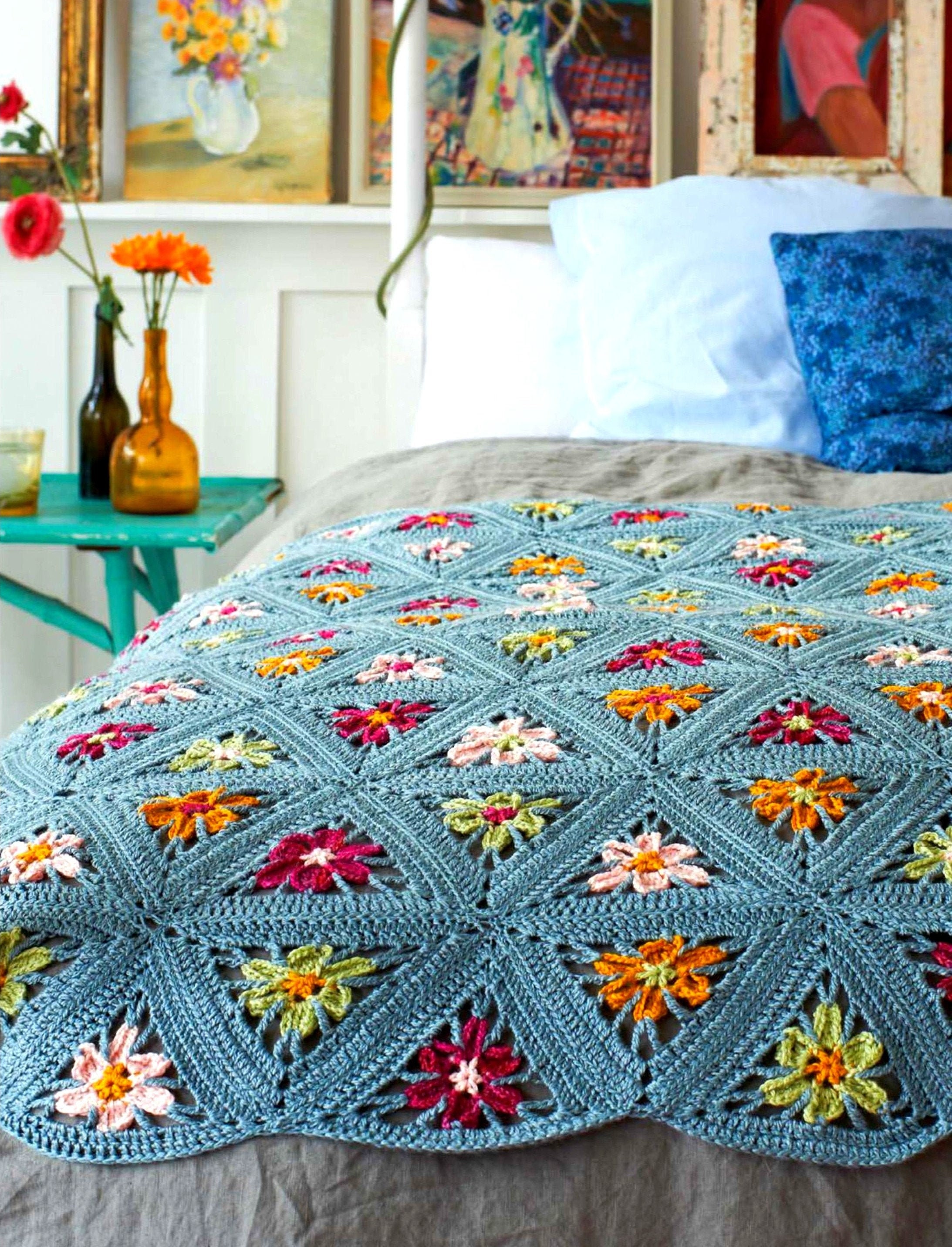 【USA vintage】granny blanket グラニーブランケット Vintage Granny Square Blanket 41”x51” — ELECTRIC EYE VINTAGE