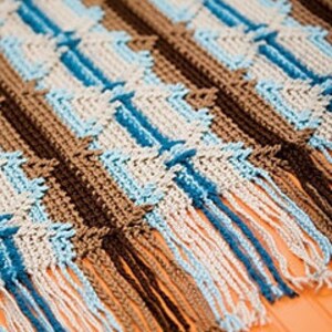 RETIREMENT SALE *** Vintage Crochet Pattern for Striped Navajo Indian ...